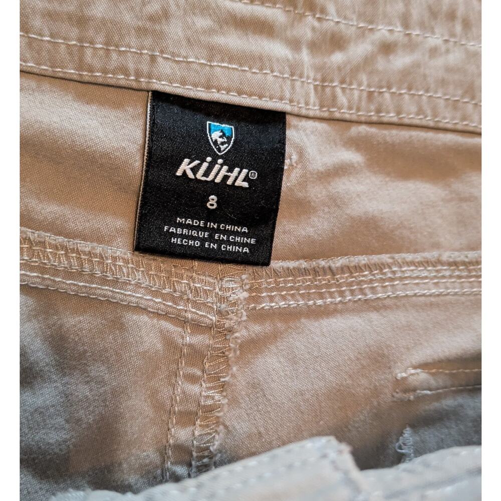 Kuhl Womens Splash Cargo Shorts 8 Tan Khaki Hiking Outdoors 10"Inseam Comfort - Picture 5 of 10